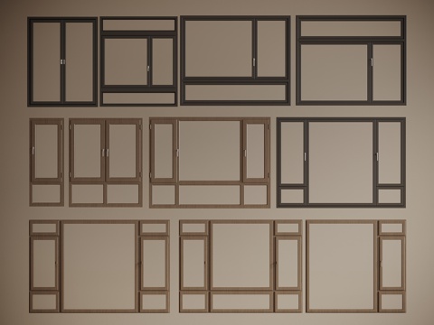  窗户3d模型 