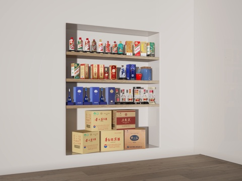 酒水3d模型 