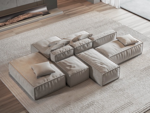  Bonaldo Peanut多人沙发 双向沙发 模块沙发 拼3d模型 