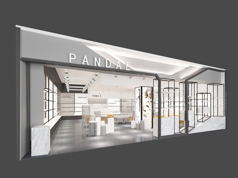  鞋包店橱窗3d模型 