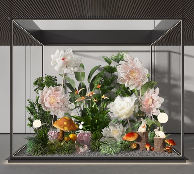  现代植物景观造景3d模型 
