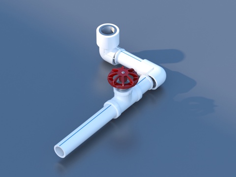  阀门 管道 水管3d模型 
