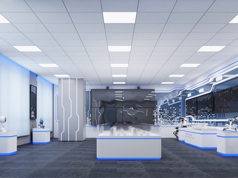 科技展厅3d模型 