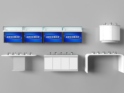  展台 展示柜 展示台 展柜货架3d模型 