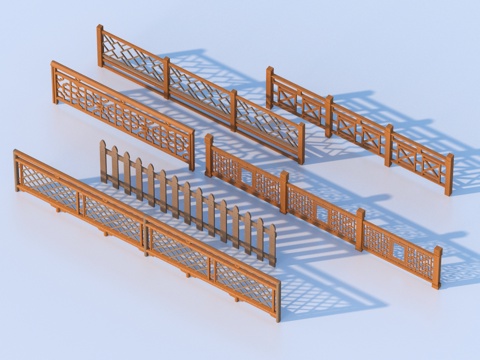  围栏 护栏 栏杆3d模型 
