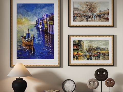  法式，复古，欧式，古典，油画，现代，抽象，装饰画3d模型 