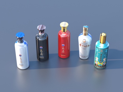  酒 白酒 酒瓶 名酒 酒水3d模型 