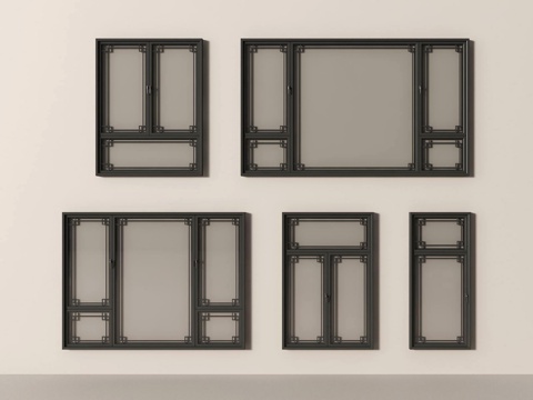  中式窗户新中式窗户3d模型 