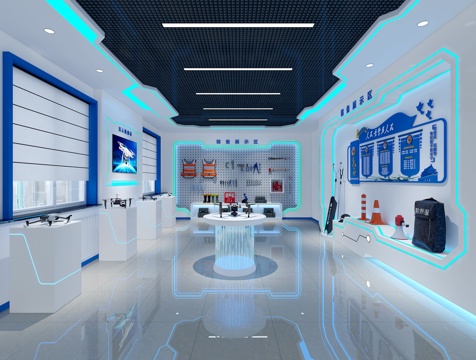  科技展厅3d模型 