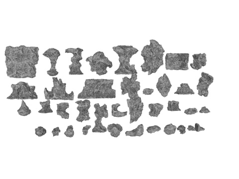 新中式 太湖石 景观石su模型 