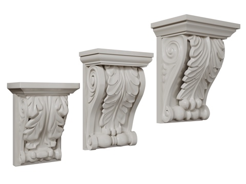  法式柱头 雕花柱头 罗马柱柱头 石膏柱头su模型 