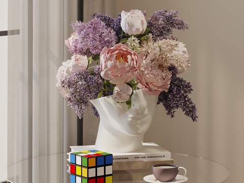  花艺摆件 花艺花瓶 插花花艺 花艺绿植3d模型 