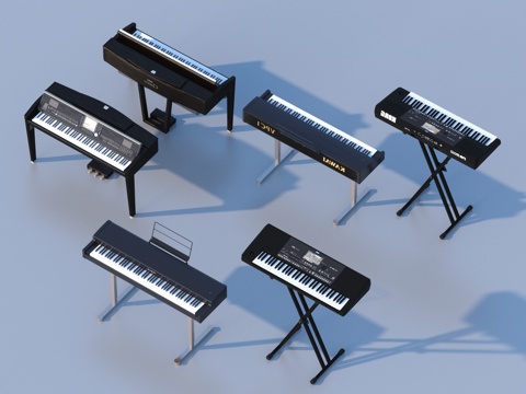  钢琴 风琴 乐器3d模型 