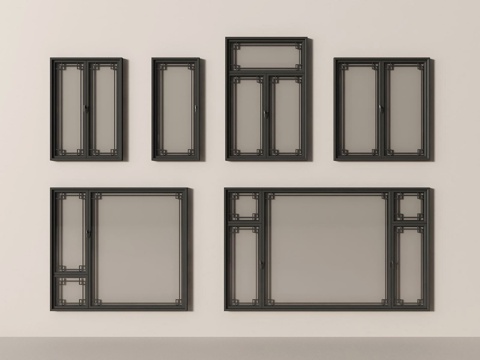 中式窗户新中式窗户3d模型 