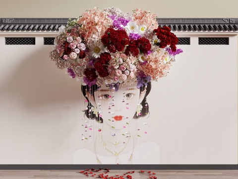  鲜花美陈3d模型 