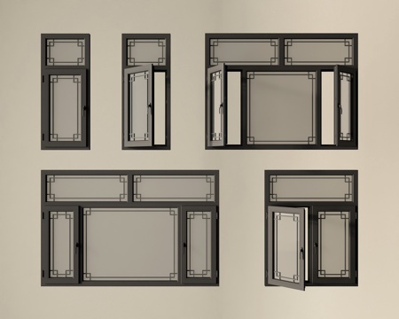  中式窗户3d模型 