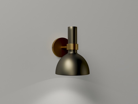  现代金属壁灯3d模型 