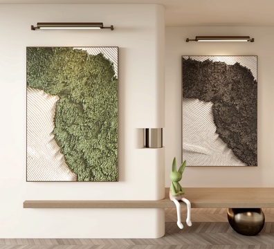  现代装饰画3d模型 