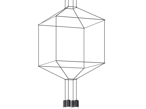  Vibia 现代吊灯 极简吊灯 创意吊灯 led吊灯3d模型 