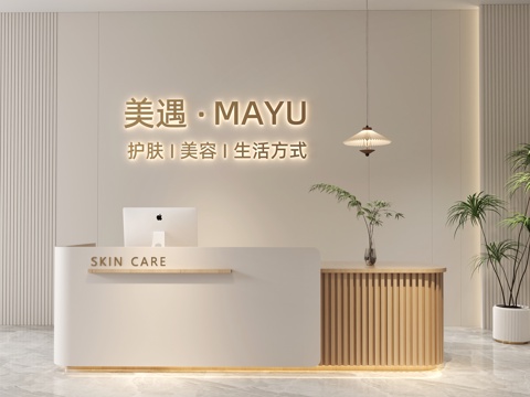  现代前台 美容院前台 公司前台 民宿前台 简约前台 酒店前台3d模型 