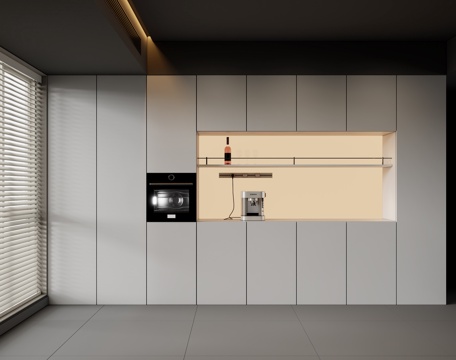  现代餐边柜3d模型 