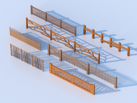  围栏 护栏 栏杆3d模型 