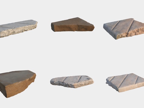  石头砖块建材3d模型 