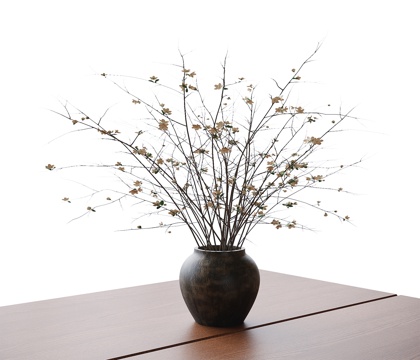  现代花瓶花艺 插花花艺3d模型 