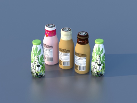  饮料 汽水 塑料瓶3d模型 
