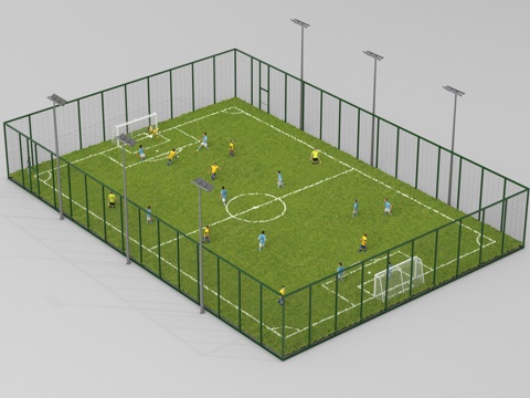  足球场3d模型 