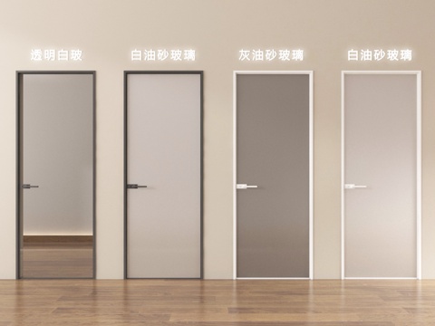  玻璃门 长虹玻璃门 单开门 卫浴门3d模型 