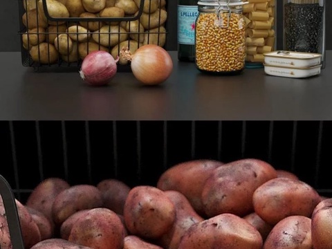  食物 蔬菜3d模型 