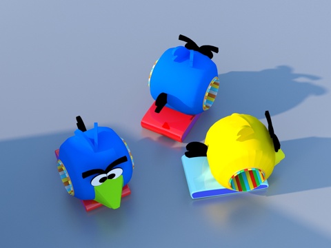  玩具 儿童卡通 愤怒的小鸟3d模型 