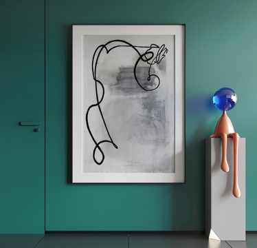  现代挂画  现代抽象挂画  现代极简挂画3d模型 
