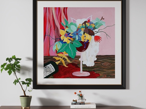  现代，简欧，中古，复古，轻奢，装饰画3d模型 