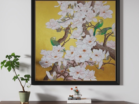  现代，简欧，中古，复古，轻奢，装饰画3d模型 