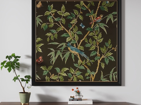  现代，简欧，中古，复古，轻奢，装饰画3d模型 