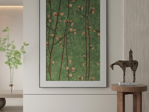  现代侘寂挂画 油画3d模型 