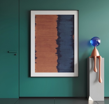  现代挂画  现代抽象挂画  现代极简挂画3d模型 