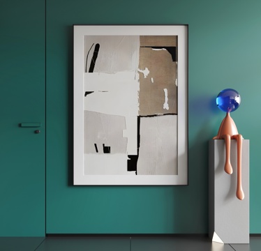  现代挂画  现代抽象挂画  现代极简挂画3d模型 
