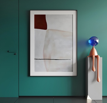  现代挂画  现代抽象挂画  现代极简挂画3d模型 