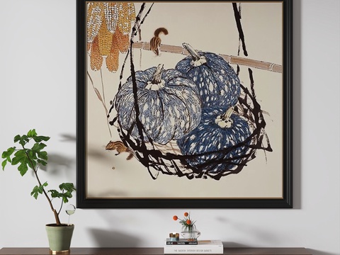  现代，简欧，中古，复古，轻奢，装饰画3d模型 