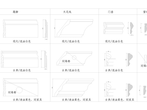 各式线条CADcad施工图 