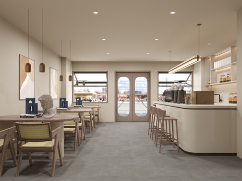  咖啡厅 奶茶店 甜品店 咖啡馆 咖啡屋 饮品店3d模型 