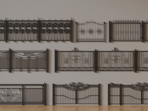  栏杆 现代栏杆 简易栏杆3d模型 