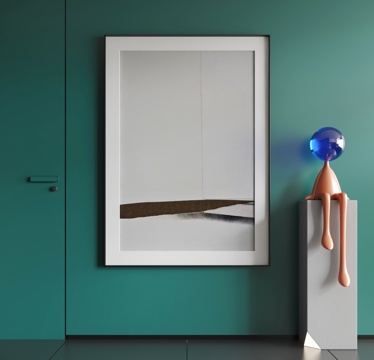  现代挂画  现代抽象挂画  现代极简挂画3d模型 