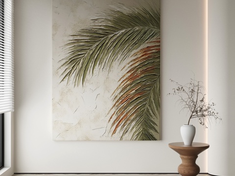  现代侘寂挂画 油画3d模型 
