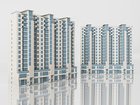  住宅楼房3d模型 