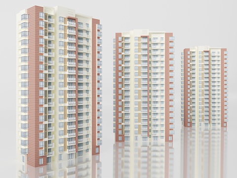  住宅楼房3d模型 