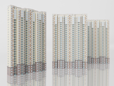  住宅楼房3d模型 